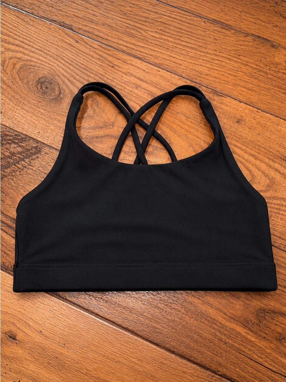 Athleta Girl Upbeat Strappy Sports Bra in Black Workout Athletic Girl's M 8/10 - Picture 4 of 6